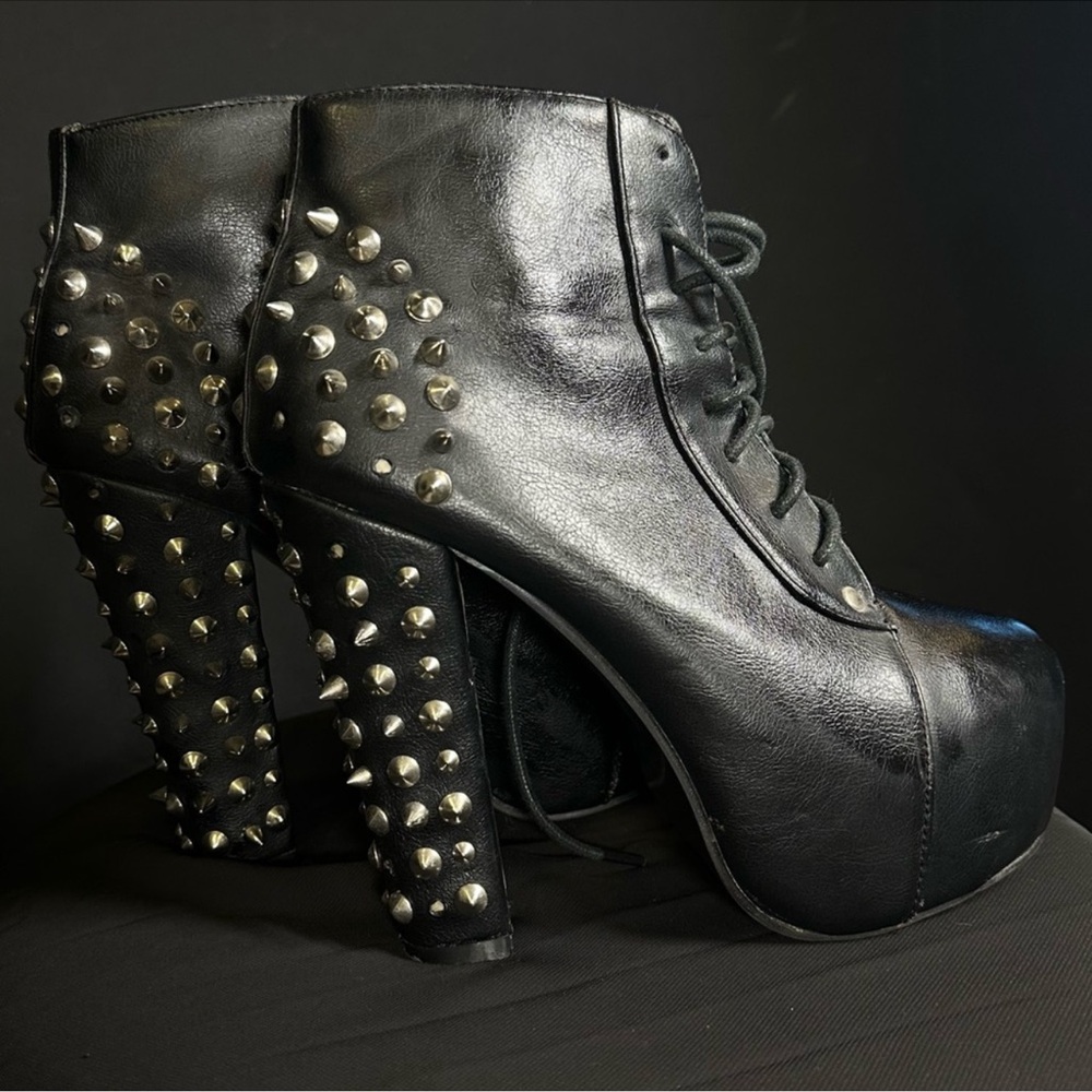 Studded Black Platforms